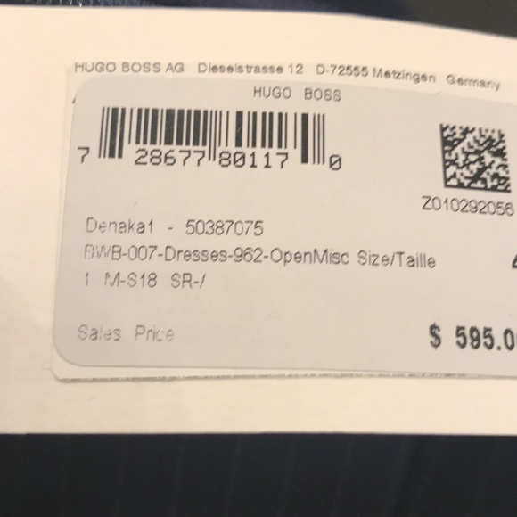 Hugo Boss Denaka pinstripe sheath dress, sz 4, NWT - Picture 13 of 13